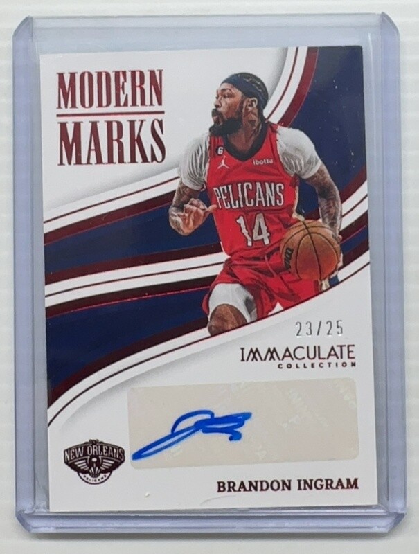 2022-23 Immaculate Collection Brandon Ingram Modern Marks Red Auto #23/25