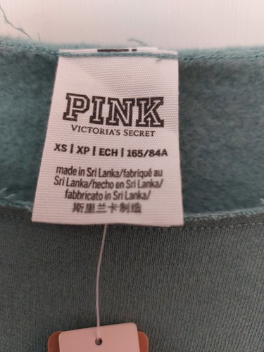 Victoria Secret Pink XS 60% Cotton Round Neck Jumper Green RRP £45.99 - Picture 3 of 7
