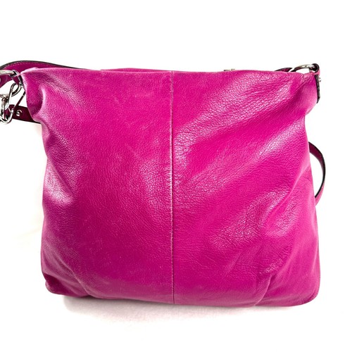 Coach Madison Isabelle 21224 Fuchsia Pink Leather Large Shoulder Bag Brass - Picture 5 of 16