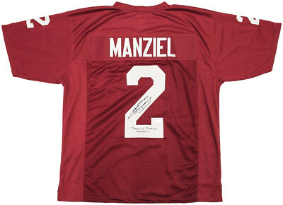 TEXAS A&M JOHNNY MANZIEL AUTOGRAPHED MAROON JERSEY JOHNNY