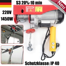 Elektroseilzug mit Flaschenzug Seilwin Kranwinde Aufzug 800kg 220V Langlebig