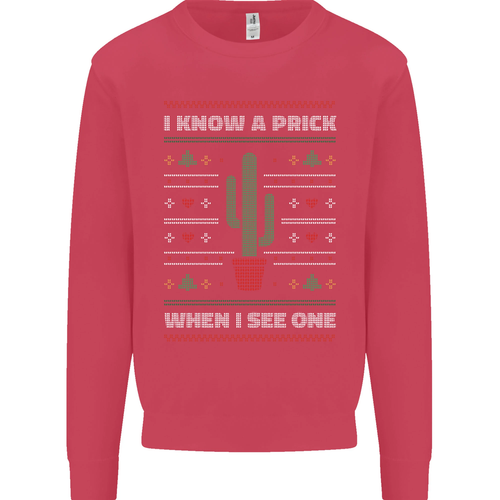 Funny Christmas Cactus Prick Kids Sweatshirt Jumper - Picture 55 of 87