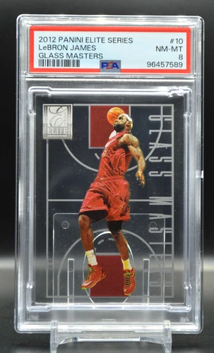 2012-13 Lebron James Panini Elite Series Glass Masters Card #10 PSA 8 NM-MT