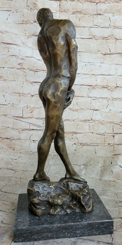 Nude Abstract Male Rodin Bronze Sculpture Statue Modern Art Marble Figure Sale - Picture 5 of 7