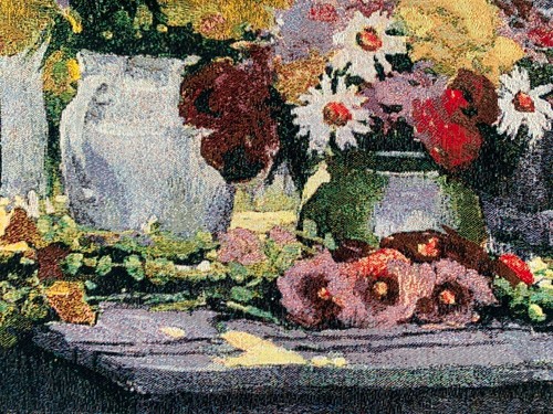 3x3 Vintage French Floral Tapestry Wall Hanging Colorful Traditional Goblins - Picture 4 of 13
