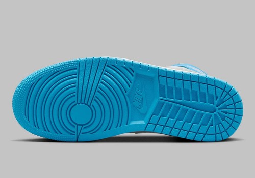 Nike Air Jordan 1 Mid Dark Powder Blue White Grey  BQ6472-400 WOMEN'S SIZE 6.5 - Picture 7 of 9