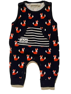 JOJO MAMAN BEBE One Piece Fox Romper Boys Size Months EUC