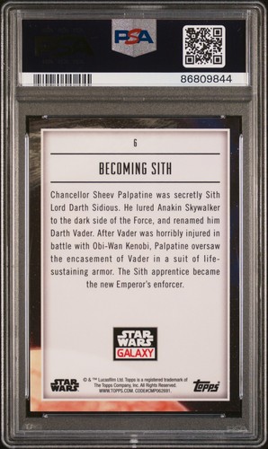 2023 Star Wars Galaxy Becoming Sith /99 Wave #6 PSA 10 GEM MINT - Picture 2 of 2