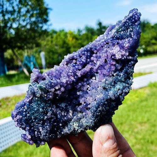 410g Natural purple grape agate quartz crystal granular mineral specimen - Picture 4 of 16