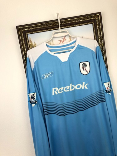 Bolton Away football shirt 2005 Long Sleeve #8 Bridges Soccer Jersey Mens Sz 2XL - Picture 5 of 17