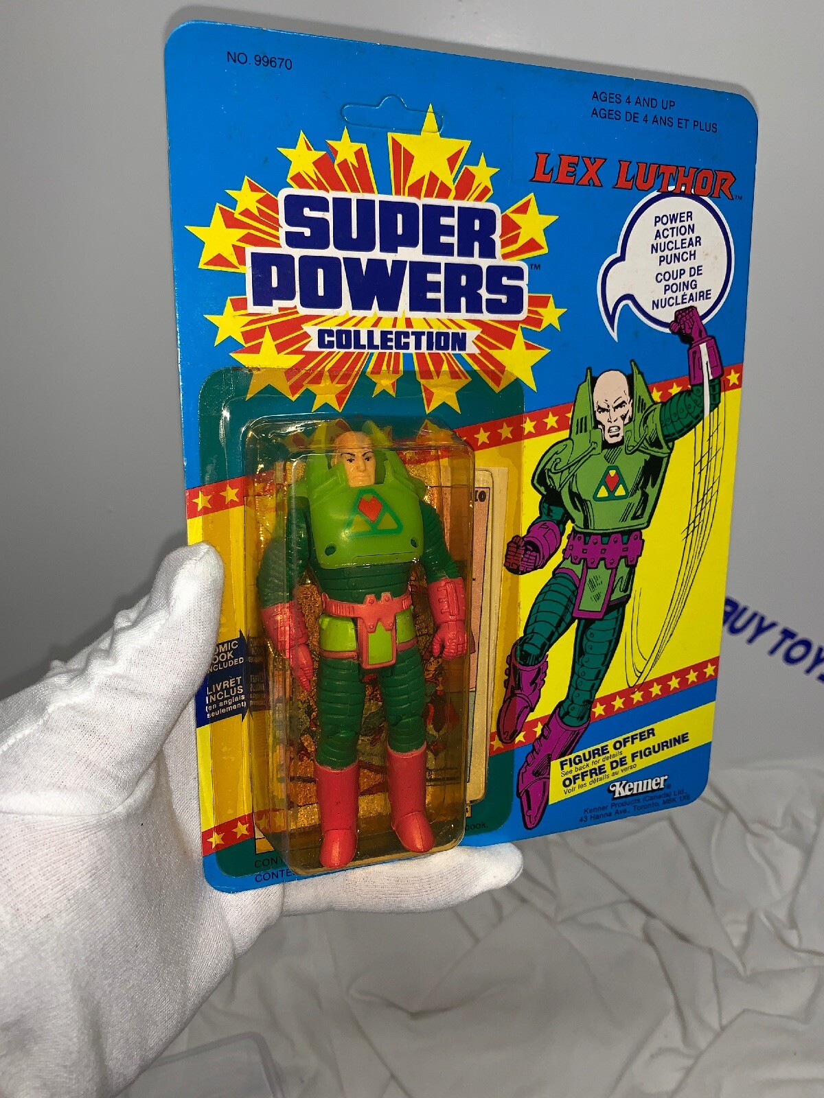 Vintage 1985 Kenner DC Super Powers Lex Luthor Action Figure Working Rare Vintage Figure