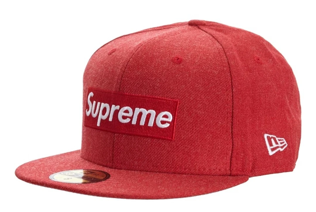 Casquette ajustée Supreme World Famous Box logo nouvelle ère FW20 taille 7 3/4 rouge CADEAU GRATUIT