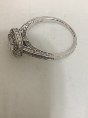 18kt WG Oval Cut Diamond Engagement Halo Ring/Wedding Band Christopher Designs! - Picture 5 of 12