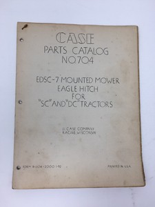 J-I-Case-Parts-Catalog-704-Eagle-Hitch-for-Tractors-Original-1952-Vintage