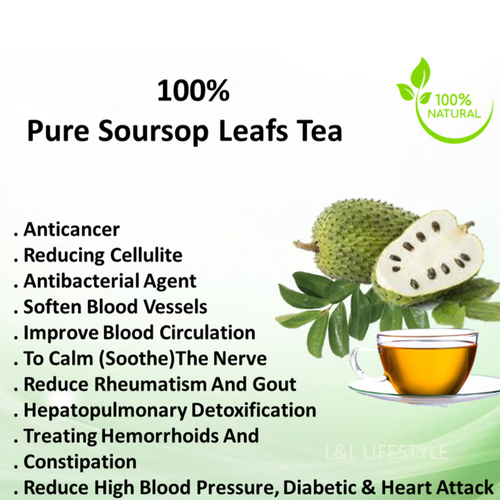 Organic Soursop Leaves Tea Bags Herbal Guanabana Graviola Annona Muricata Powder - Picture 6 of 6