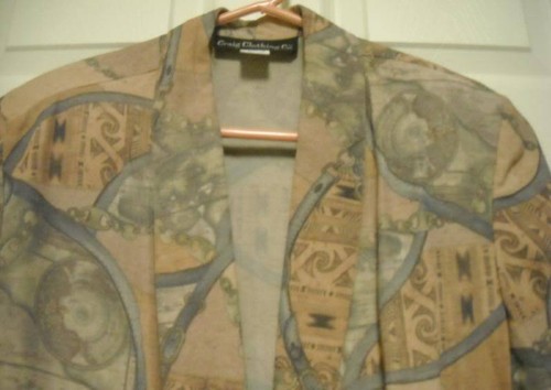 Craig Clothing Co. Taupe Vintage Retro Print Blazer Jacket Sz M EUC - Picture 5 of 8