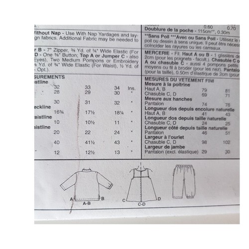 Sewing Pattern for Kid Clothes w Teddy Bear Pockets - Sz 2 3 4 - McCall's 9532 - Picture 3 of 7