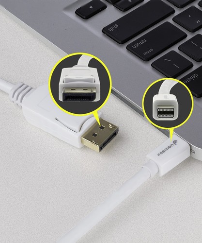 6 10 15 FT Gold 30AWG Mini DisplayPort to Display Port DP Cable Cord Adapter - Picture 5 of 6