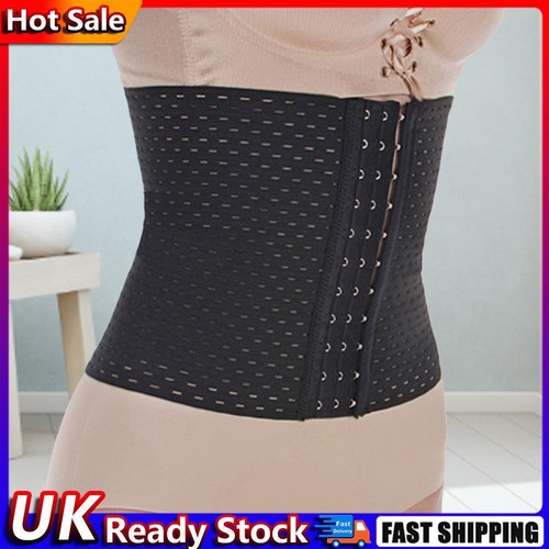 Waist Slim Elastic Comfort Ventilate Puerperal Corset (Black)(M) Hot