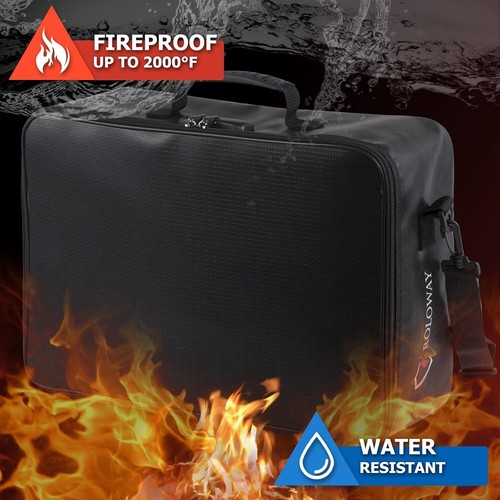 Fireproof Document Bag with Lock (17 x 11.8 x 5 inch), Fireproof Document Safe, - Picture 4 of 6