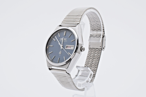 Vintage 1986 SEIKO King Quartz 4823-8050 Date Dark Blue Dial Mens Watch JAPAN - Picture 2 of 14