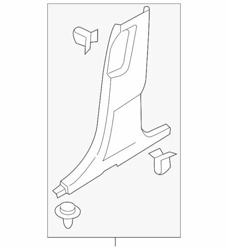 OEM NEW 2015-2020 Ford Edge Left Lower Center Pillar Trim FT4Z-5824347-BA