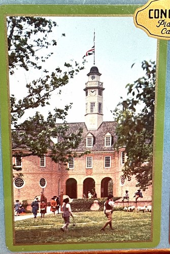 Vtg Double Deck PLAYING CARDS Congress-Capital Williamsburg New in Sealed Pkg - Picture 2 of 4