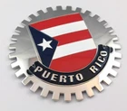 Puerto Rico car truck grill badge chrome metal grill mount emblem