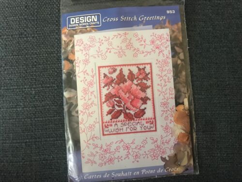 New Design Works Cross Stitch Greetings Card Kit 953 A special Wish for you