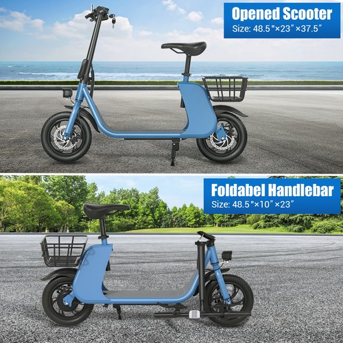 450W Updated Electric Scooter Adult with Seat Foldable Ebike UL 2849 Certified - Picture 3 of 10