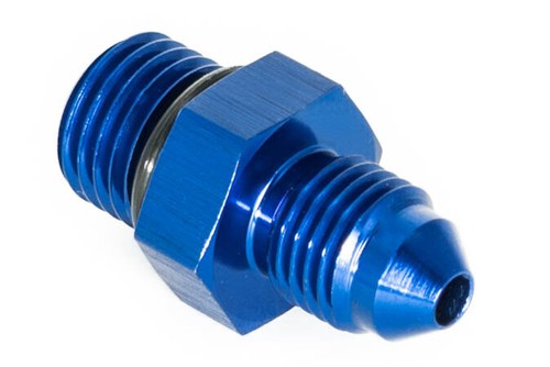 Gewindeadapter ORB 4 zu Dash 3 / -3AN / JIC 3 Einschrauber Blau 3/8-24UNF - Picture 2 of 3