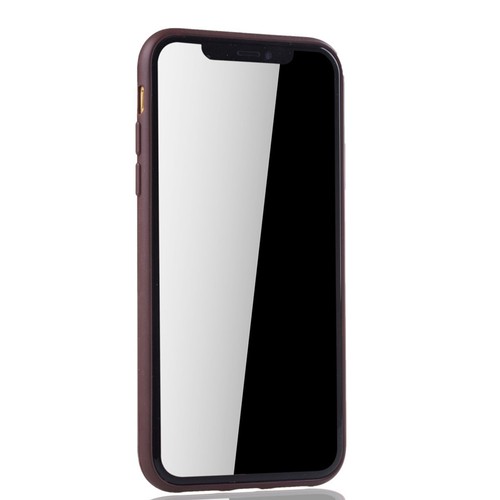 Apple iPhone XR Etui Case Komórka Cover Ochrona Pokrowiec ochronny Bumper Brązowy - Zdjęcie 3 z 4