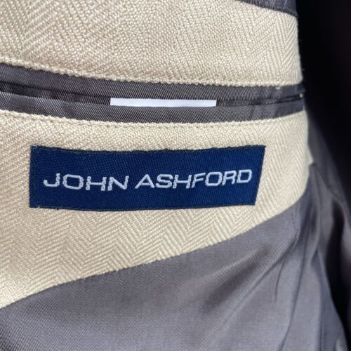 Giacca tuta sportiva John Ashford blazer beige taglia 44R spina di pesce cappotto sportivo - Foto 4 di 8