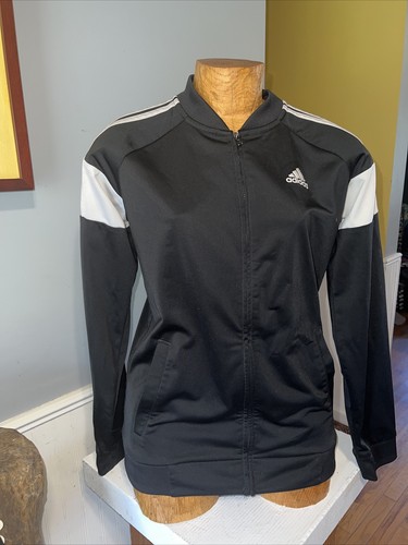 Adidas Track  sweatshirt full zipper Jacket 3 Stripes  XL 14/16  Kids - Picture 1 of 10