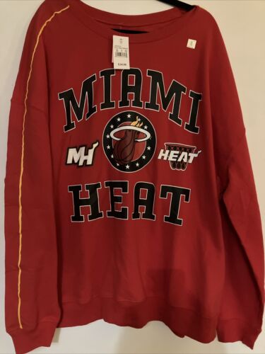 NBA Miami Heat Pullover Sweatshirt Red 3X