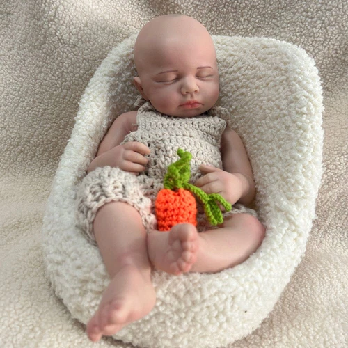20" bemalte Vollsilikon Reborn Puppe gewichtet Schlapp Einschlafen Neugeborenes Baby Geschenk - Bild 22 von 24