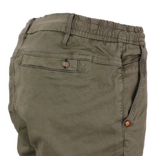 No Excess Herren Chino Short Sport Garment Dyed Twill Stretch grün unifarben 158 - Picture 4 of 4