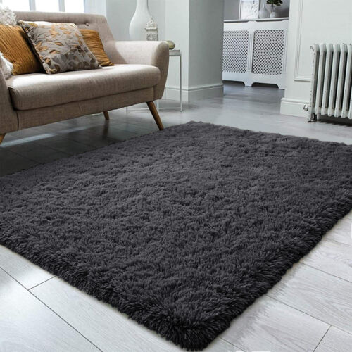 Thick Large Anti Slip Shaggy Rugs Soft Fluffy Rug Living Room Bedroom Carpet Mat - Picture 4 of 72