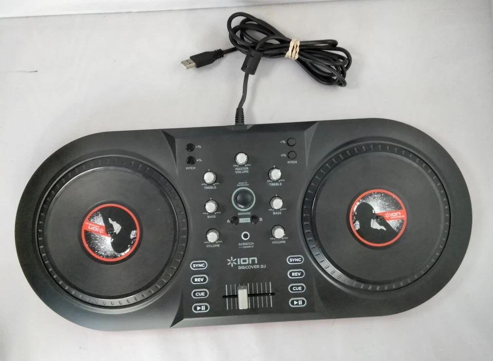 Ion Discover DJ System Dual Turntable Scratch MP3s USB Double Deck Controller - Image 2 of 4