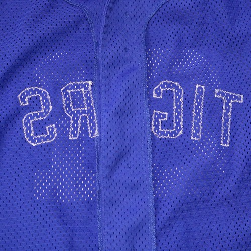 Maglia Vintage Majestic Detroid Tigers Uomo XL Blu #10 Numero Ritirato MLB USA - Foto 11 di 15