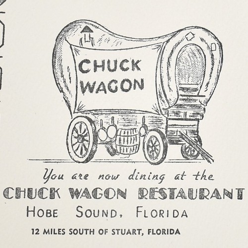 1950s Chuck Wagon Restaurant Hobe Sound Martin County Stuart Florida ...