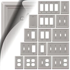 Switch Plate Cover Chelsea Brushed Nickel Wallplate Decora Toggle Outlet Rocker