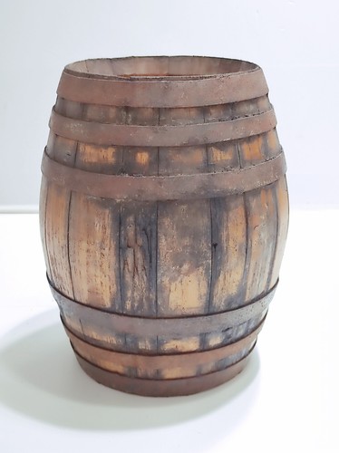 Botte in legno piccola usata antica 2 Lt. per vino esposizione rustica vintage - Foto 6 di 10