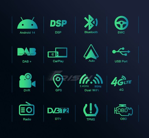 8-Core 64GB Android 14 Autoradio BMW Mini Cooper R56 Countryman CarPlay DAB+GPS - Bild 14 von 14