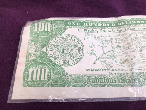 Will Rogers $100 Oklahoma Black Gold Certificate - Picture 10 of 12