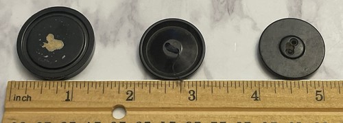 Black Estate Sewing & Crafting Fancy Vintage Plastic Buttons Lot J-32 - Picture 10 of 12
