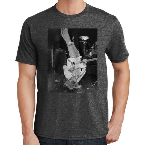 T-shirt chitarra Kurt Cobain Head Spin Nirvana anni '90 vecchia scuola musica rock fantastica 33 - Foto 5 di 6