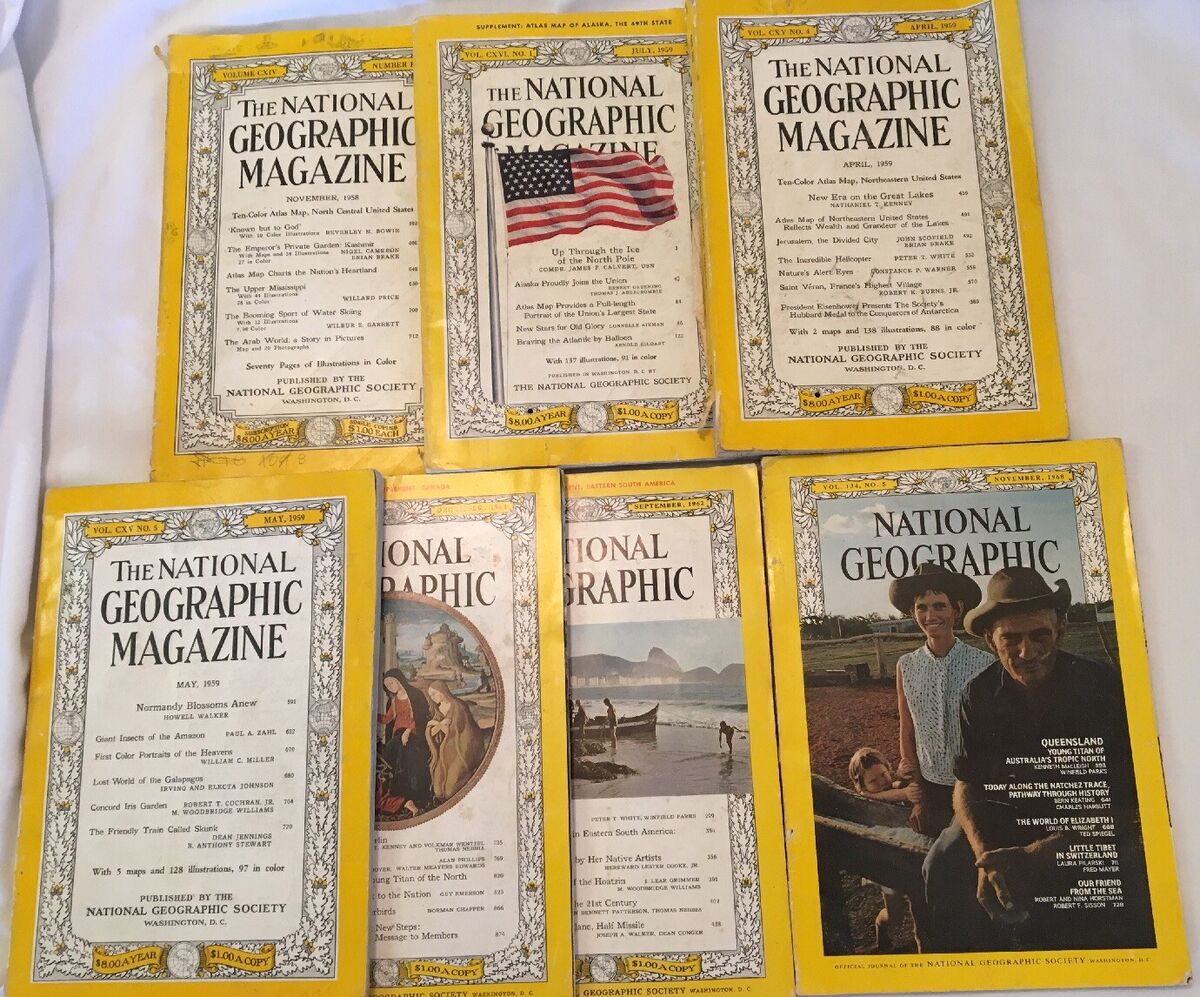 Vintage NATIONAL GEOGRAPHIC Lot Of 7 Magazine Books | eBay Vintage NATIONAL GEOGRAPHIC Lot Of 7 Magazine Books | eBay