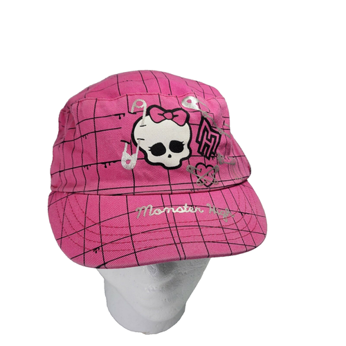 Monster High Hat Youth Cadet Military Style Pink Stretchy One Size Fits Most  