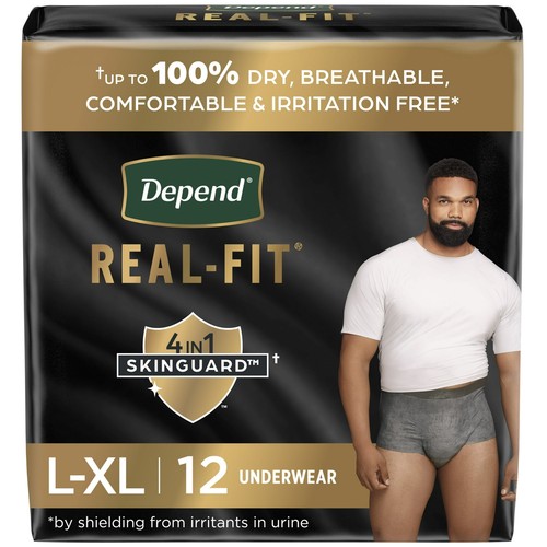 Depend Real Fit Maximum Absorbency Underwear for Men 14, 56 S/M & 12, 52 L/XL ✅ - Picture 3 of 9